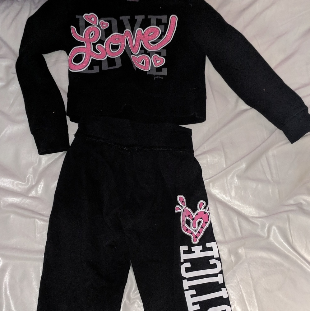 Juatice sweat suit outfit